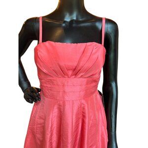 Peach Tafetta Strapless Short Dress